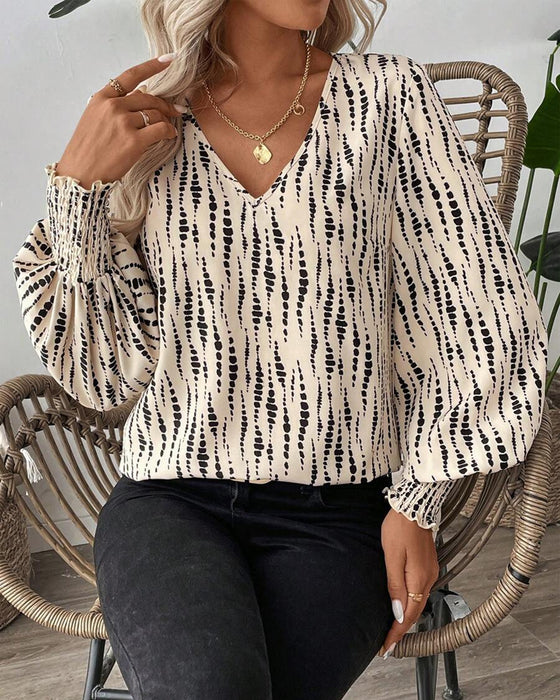 Blus V-Ringad Casual