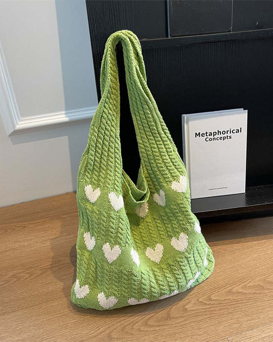 Väska Ull Stickad Armhåla