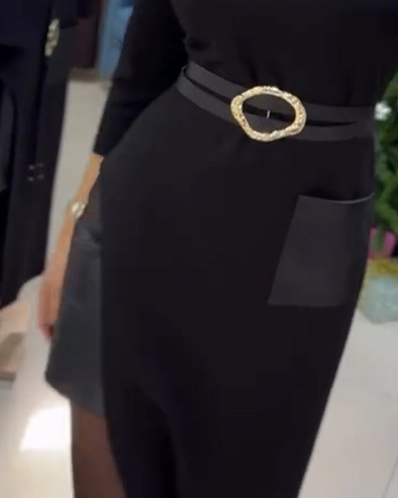 Klänning Stilfull Sidlinjerad Slits