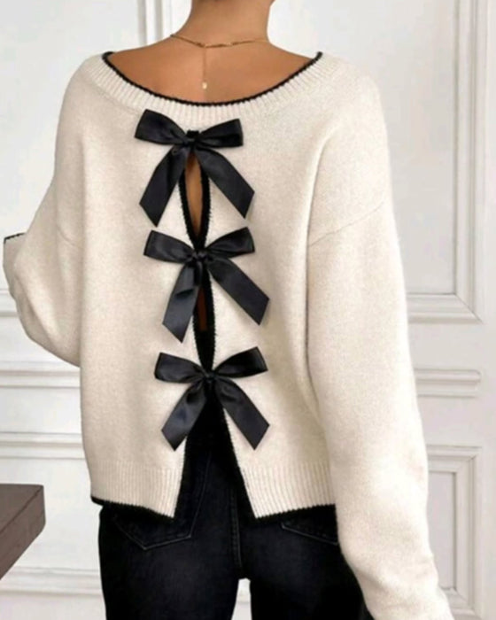 Pullover Rygg Hollow Rosett