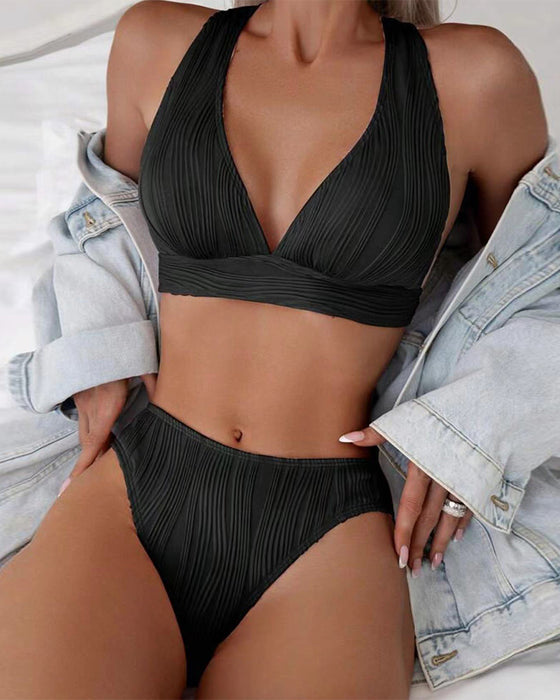 Enfärgad djup V sexig bikini