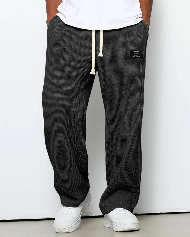 Breda Bekväma Herrbyxor Med Justerbar Midja