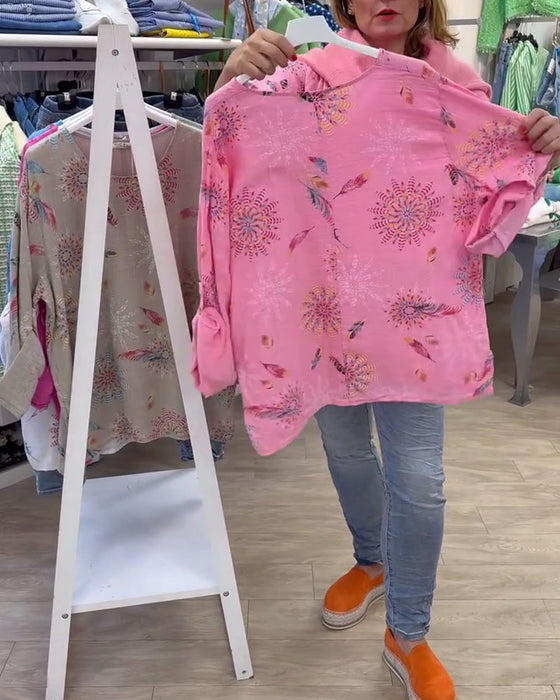 T-Shirt Långärmad Tryckt