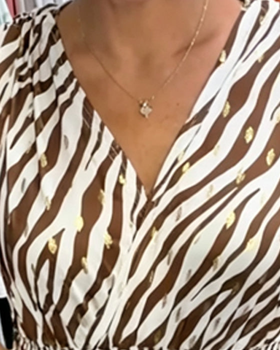 Klädning Knytning Ärmlös Zebra
