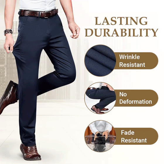 Timelessflex - Herrbyxor Med Hög Elasticitet I Straight Fit