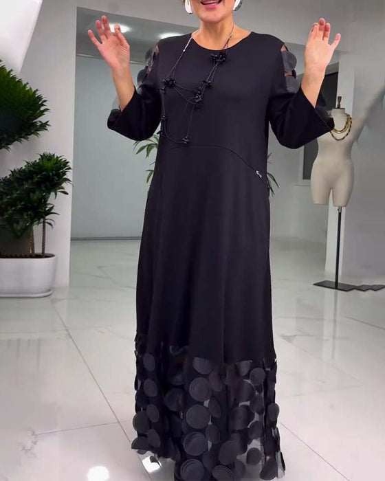 Klänning 3D Broderi Mode