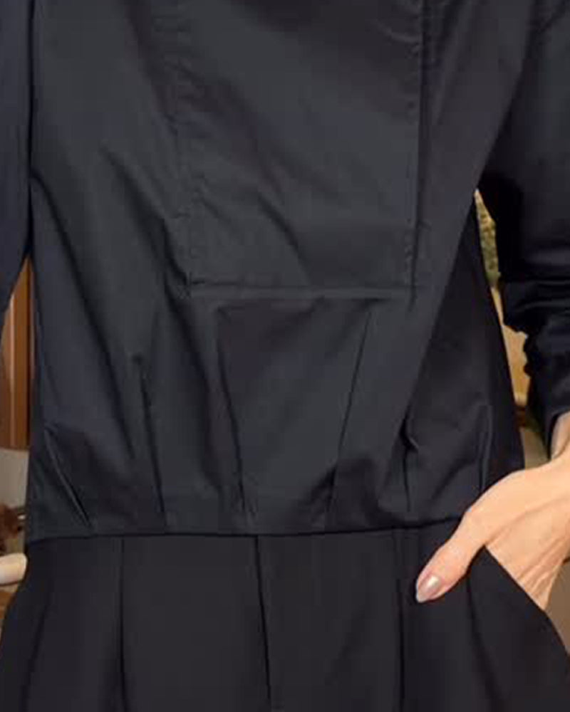 Blus Asymmetrisk Ståkrage Diagonal Knapp