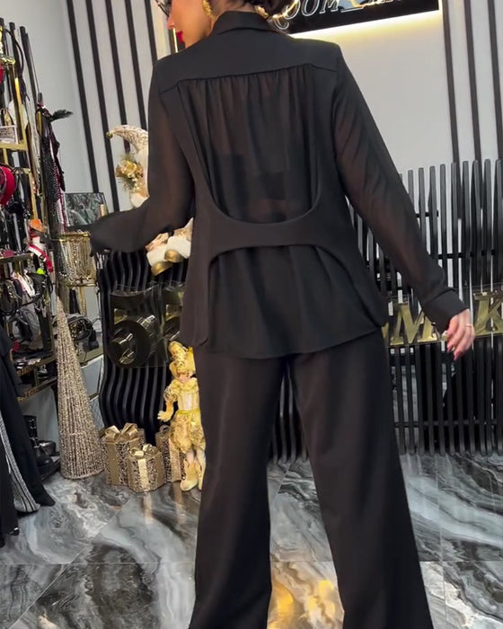 Rock Snygg Enfärgad Kavajslag