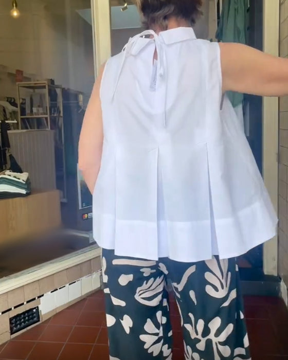 Blus Ärmlös Enfärgad Enkel