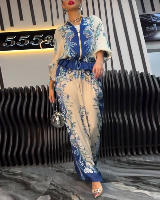 Kostym med Vida Ben Temperament Ståkrage Dragkedja