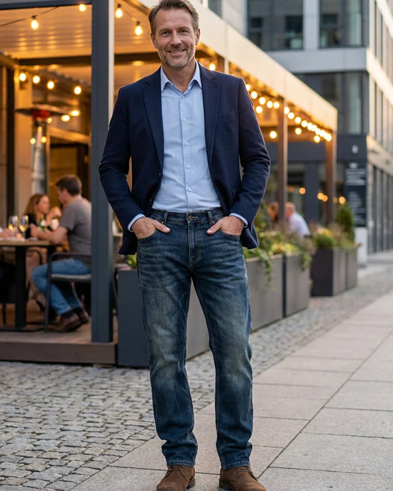 Byxor Herr Mid-Hög Midja Vintage