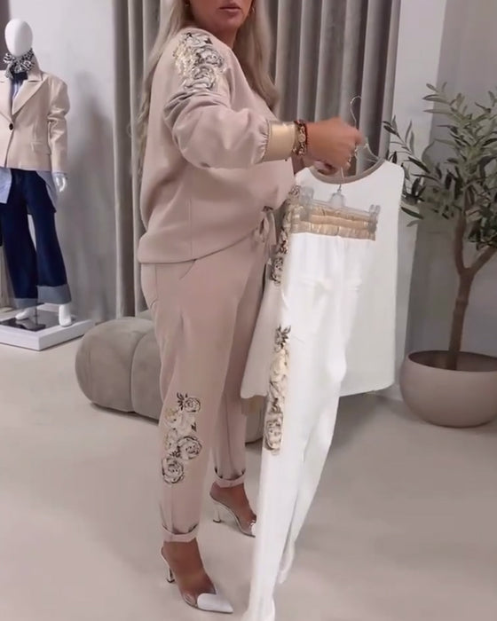 Kostym Långärmad V-ringad Fritidströja