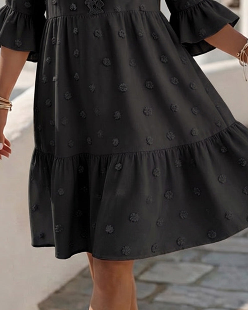 V-Neck Lace Patchwork