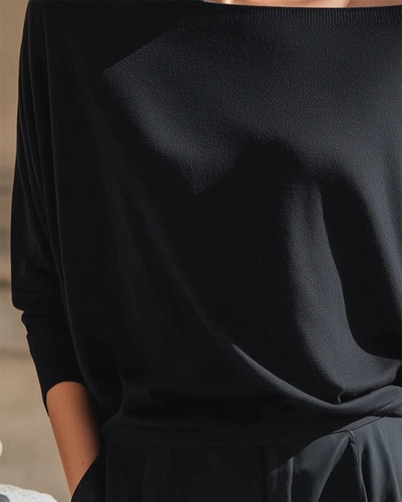 Topp Off-Shoulder Fladdermusärm