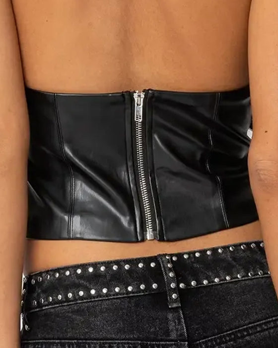 Tank Top Stilig Halter V-Hals