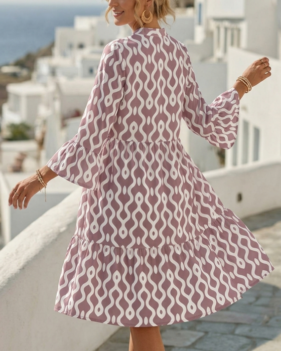 Klänning Geometrisk A-Linje