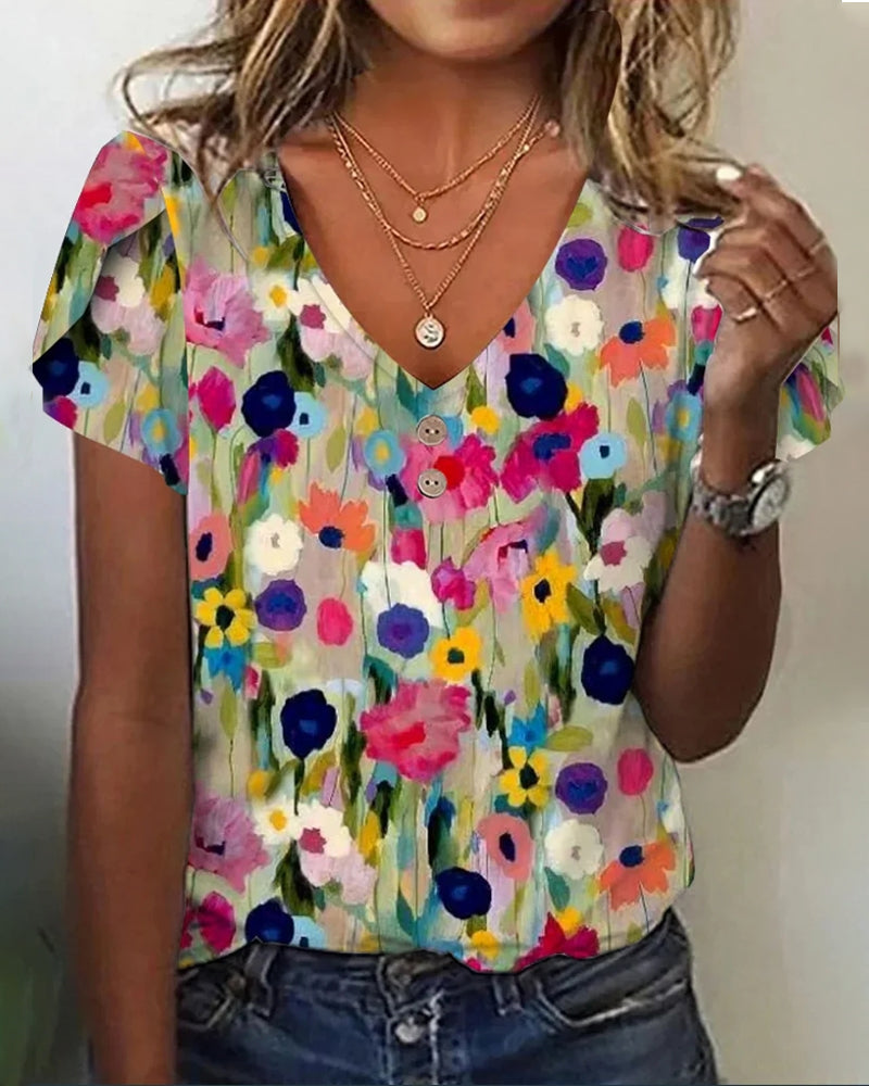 Dam Crop Top Djup V-ringning Sidoslits Bomull Polyester