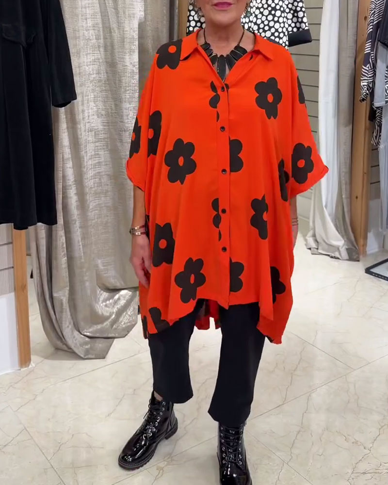 Skjorta Camp Krage Avslappnad Passform Midi