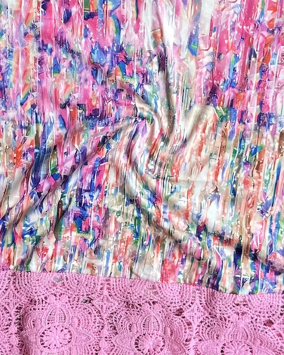 Blus Färgglad Tryckt Mode Street