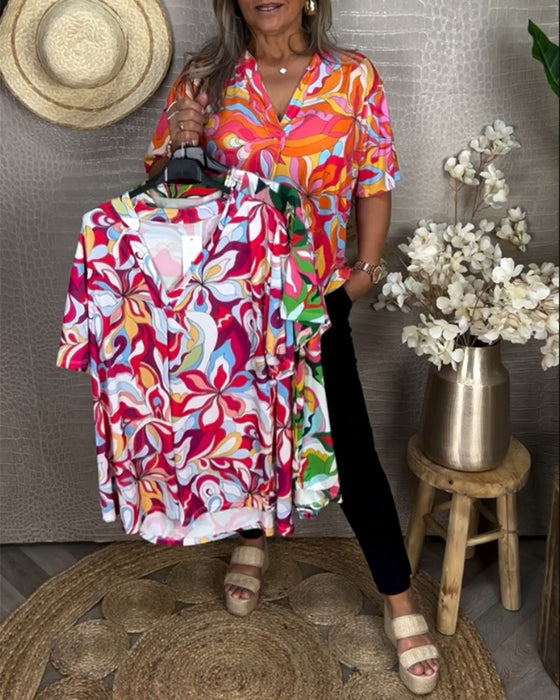 T-shirt med V-ringning