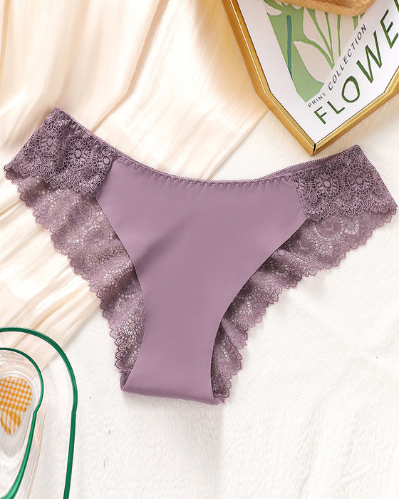 Spetstrosa-Set För Kvinnor Med Kontrastspets