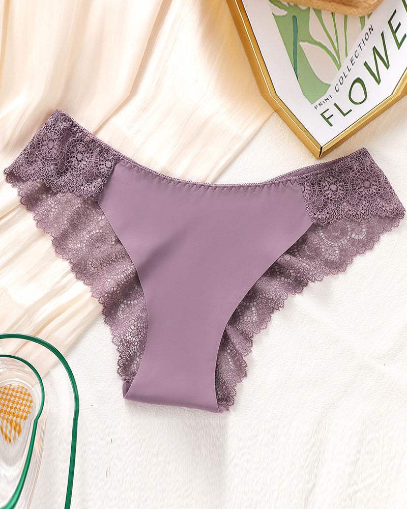 Spetstrosa-Set För Kvinnor Med Kontrastspets