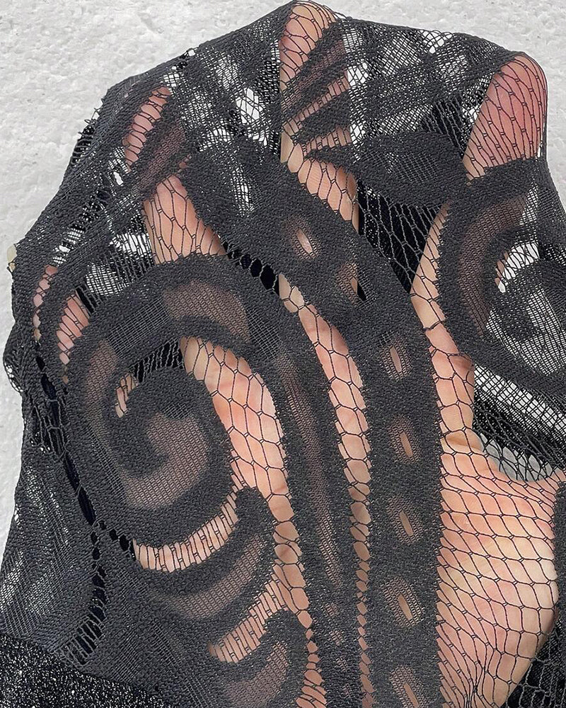 Klänning Modern Nät Lapparbete