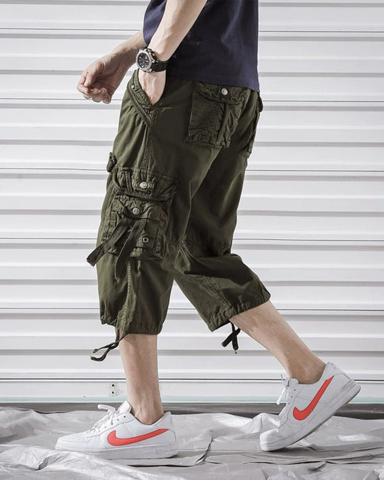 Byxor Fickor Många Casual Cargo
