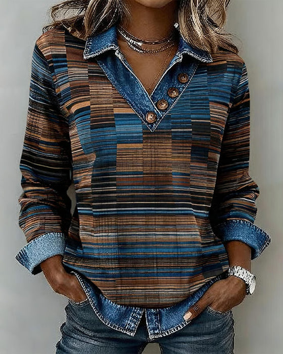 Topp Denim Patchwork Rand Vintage