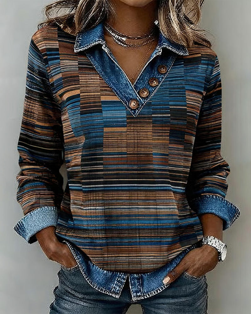 Topp Denim Patchwork Rand Vintage