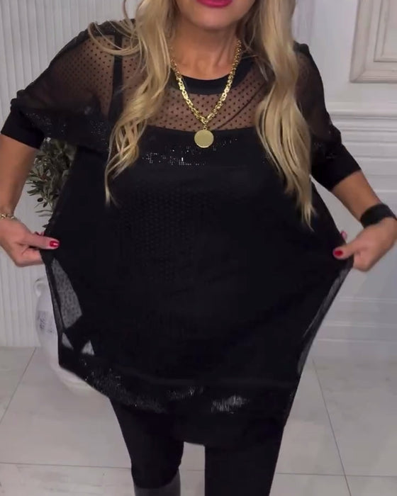 Blus Nät Lång Ärm