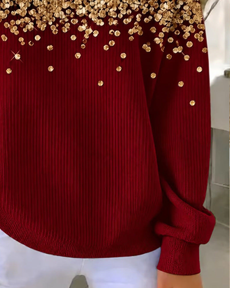 Sweatshirt Leopard Tryck Mode Casual