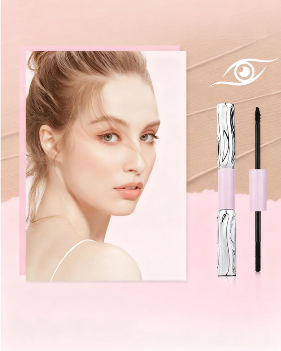 🔥 2-i-1 Långvarig Volymgivande och Böjande Mascara