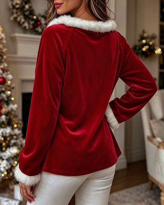 Topp Jul Plysch Päls Krage