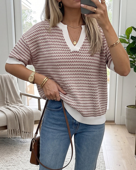 Pullover V-Hals Trendig Casual