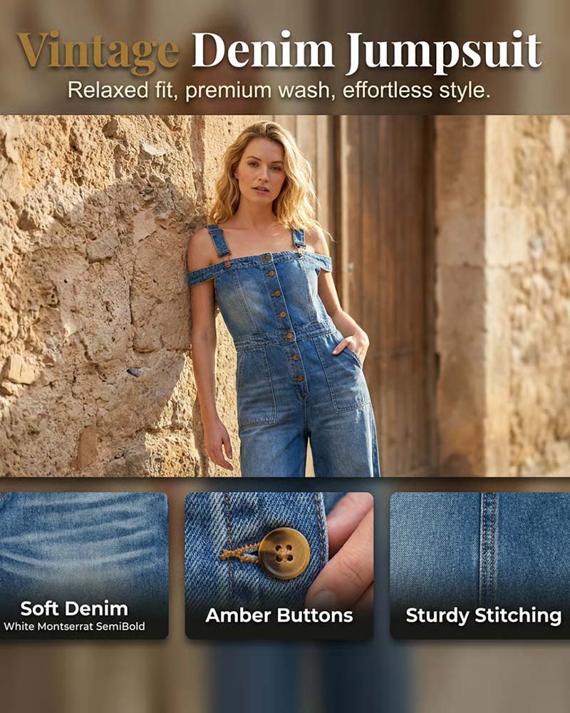 Jumpsuit Spagettiband Kall Axel Vida Ben Denim