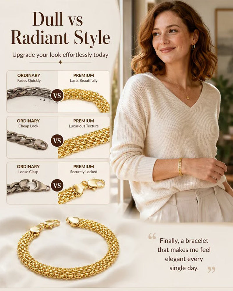 Brett Vävт Armband I Mesh