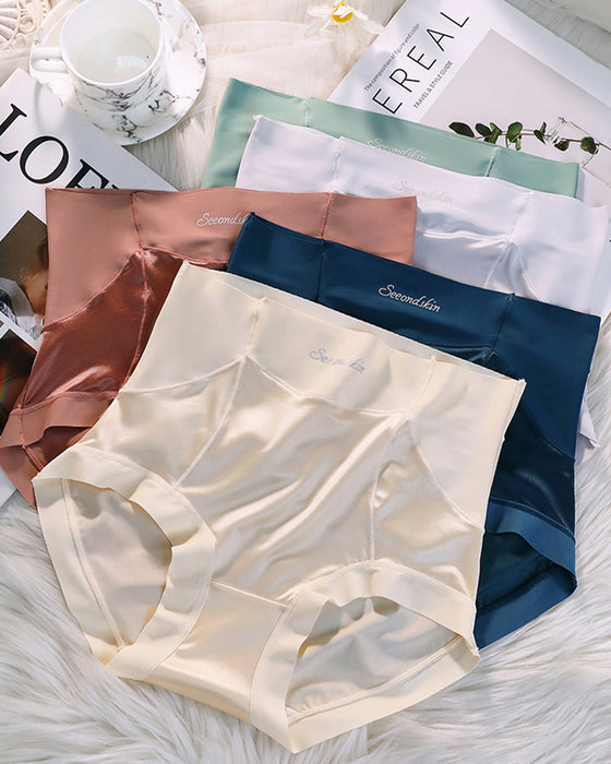 Kvinnors Höga Midja Is-Siden Satin Sömlösa Sexiga Trosor Med Lyft Och Magstöd