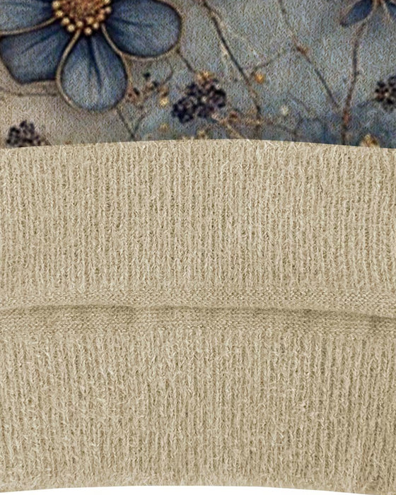 Pullover Akvarell Blommönster Ärmlös