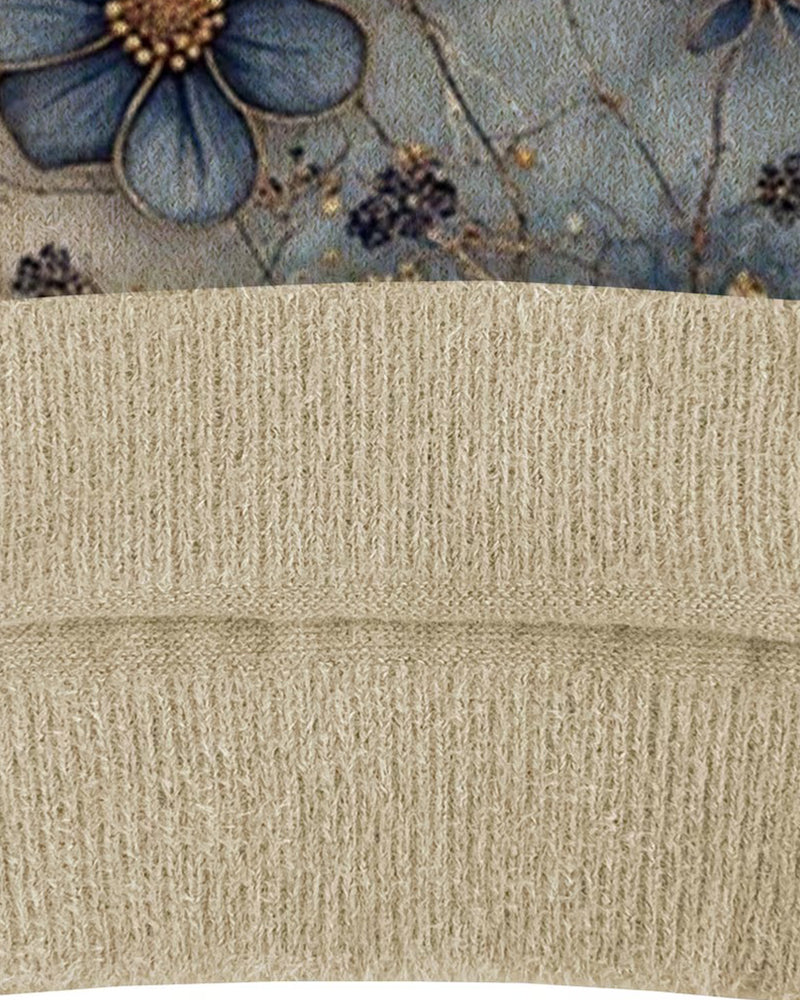 Pullover Akvarell Blommönster Ärmlös