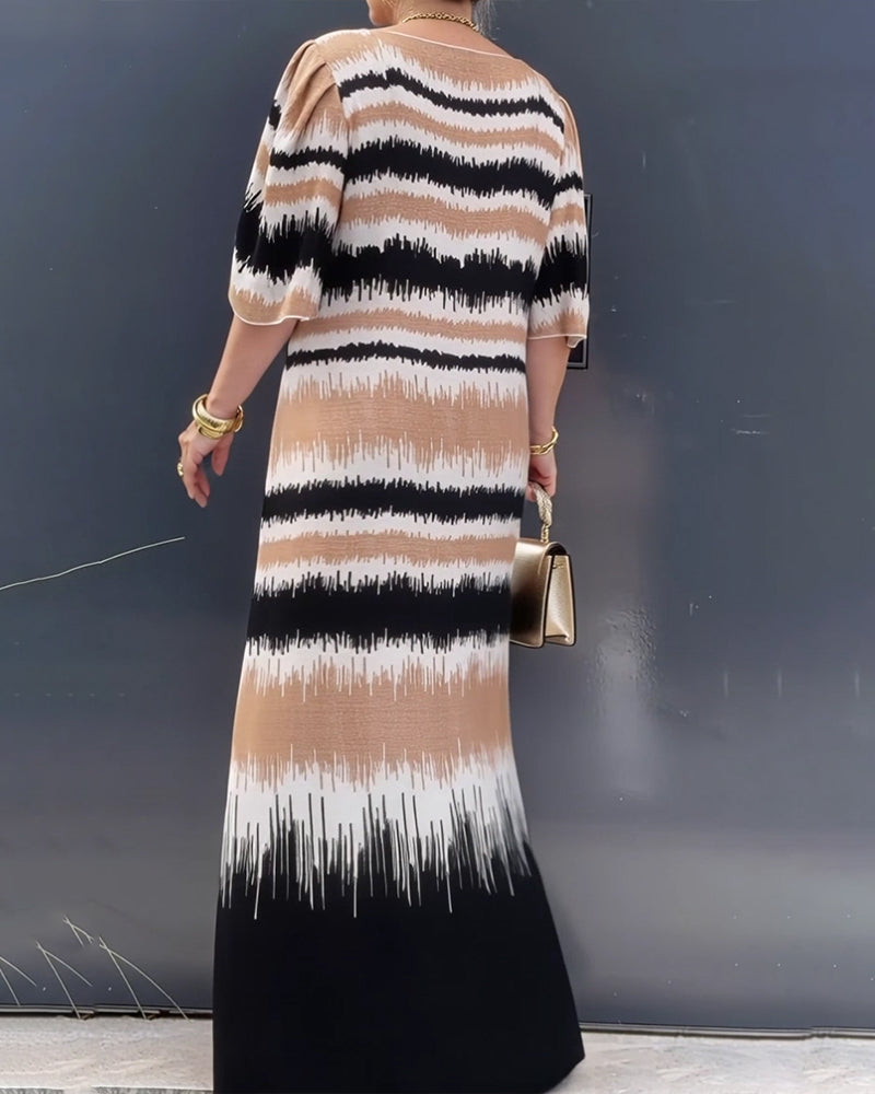 Klänning Gradient Tryck GOLVLÅNG