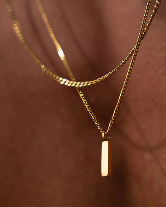 Minimal Pendant Halsband Duo