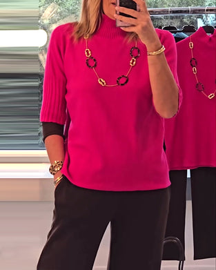 Pullover tröja avslappnad enfärgad varm