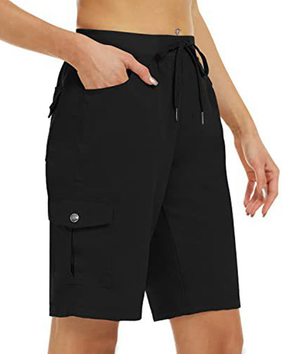 Kvinnors Shorts Snabbtorkande Cargoshorts Med Fickor