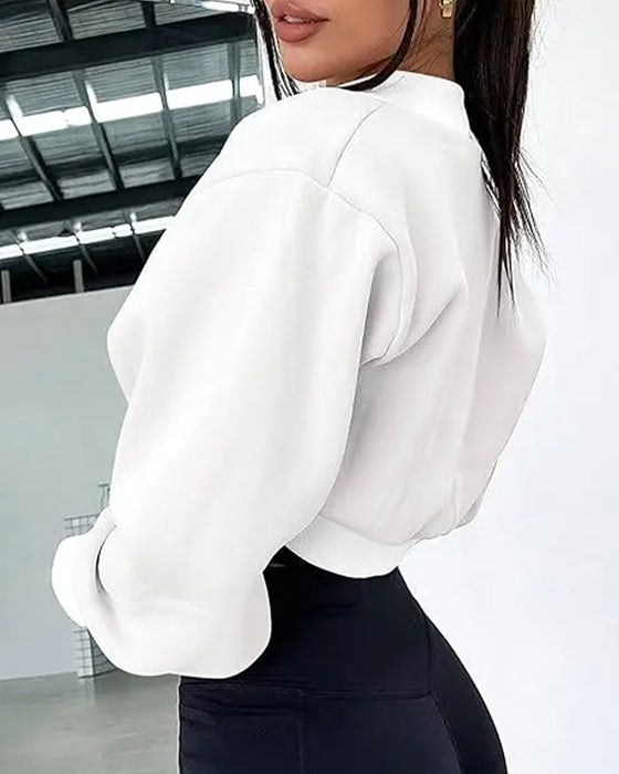 Sweatshirt Kort Kapuschongkappa Med Huva