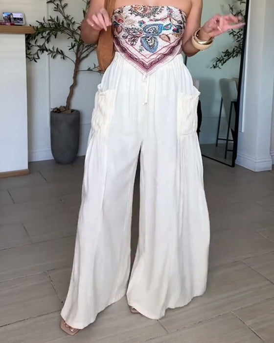 Byxor Dragsko Veckad Ficka Bred Ben