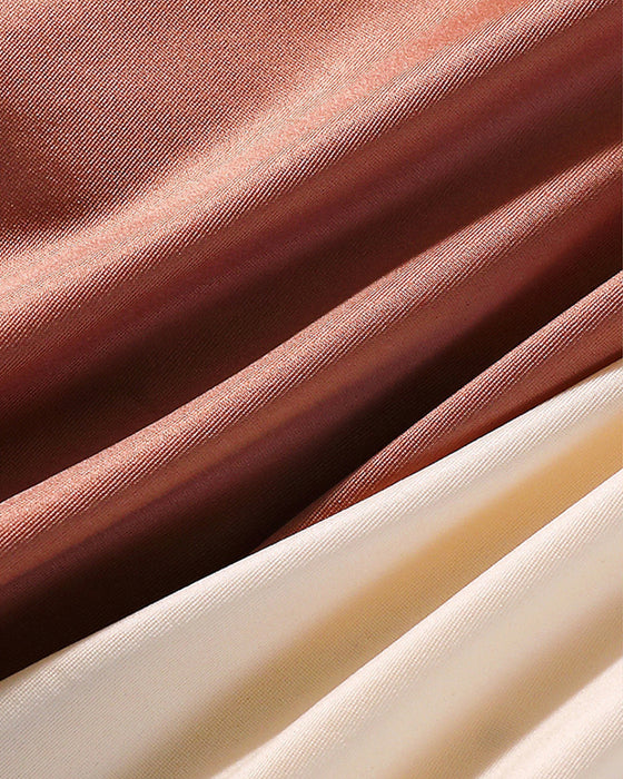 Kvinnors Höga Midja Is-Siden Satin Sömlösa Sexiga Trosor Med Lyft Och Magstöd