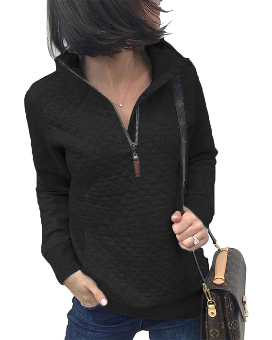Sweatshirt Casual Dragkedja Lång Ärm
