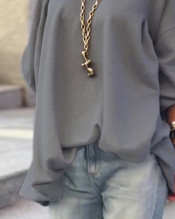 Topp Enfärgad Lös Asymmetrisk