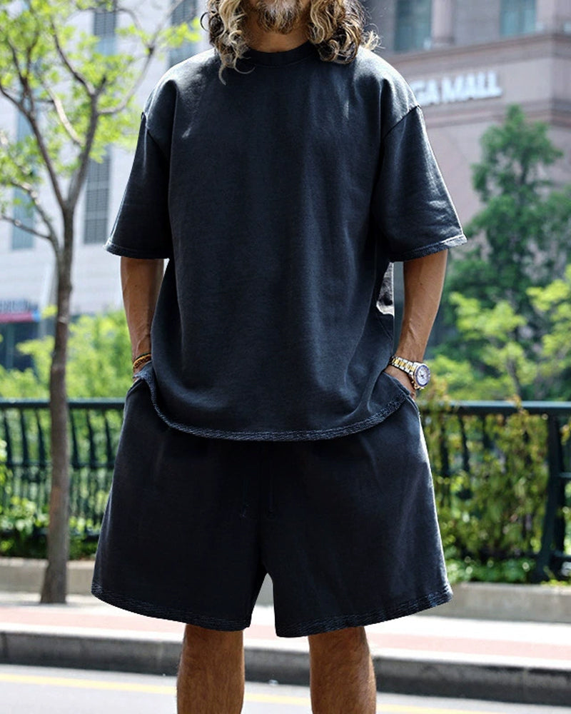 Casual Enfärgade Ärmlösa Sportset